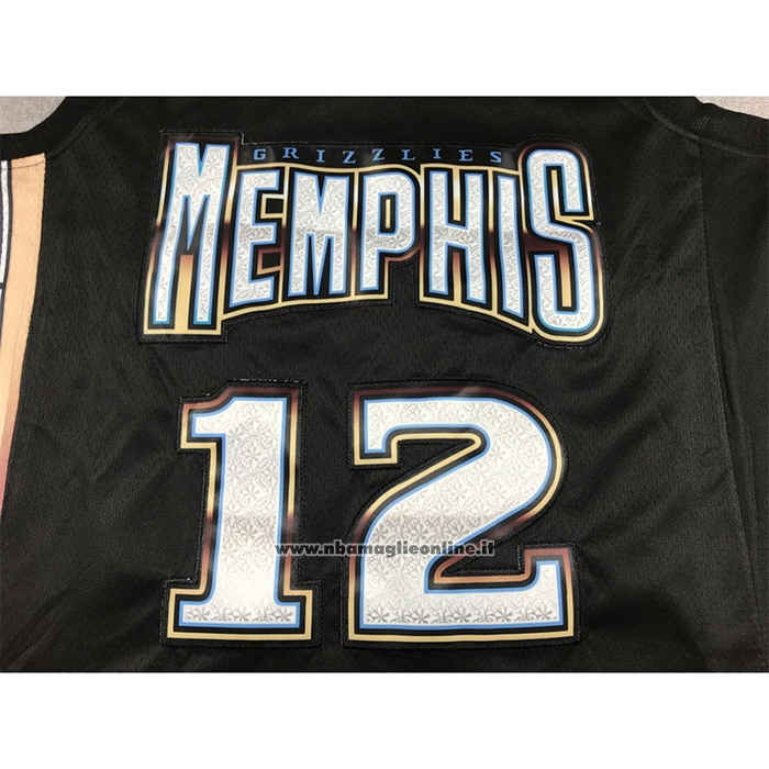 Maglia Memphis Grizzlies Ja Morant #12 Citta 2022-23 Nero